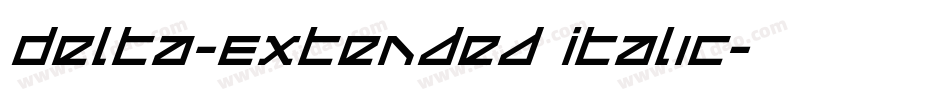 Delta-Extended Italic字体转换